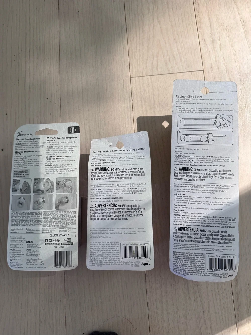 White Cabinet & Drawer Safety Locks Bundle